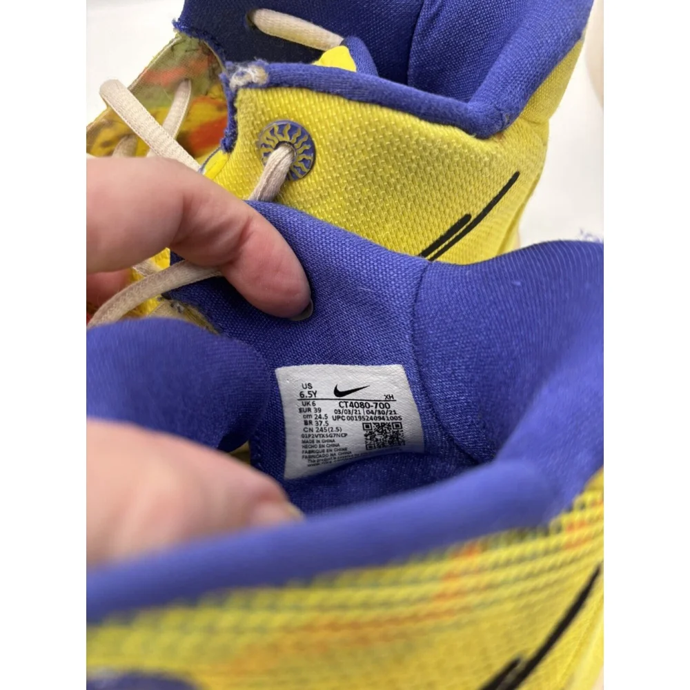 Nike Kyrie 7 GS World 1 People Size 6.5Y Yellow Colorful 2021 CT4080-700